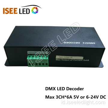 4CH DMX LED Decoder Pengontrol PWM